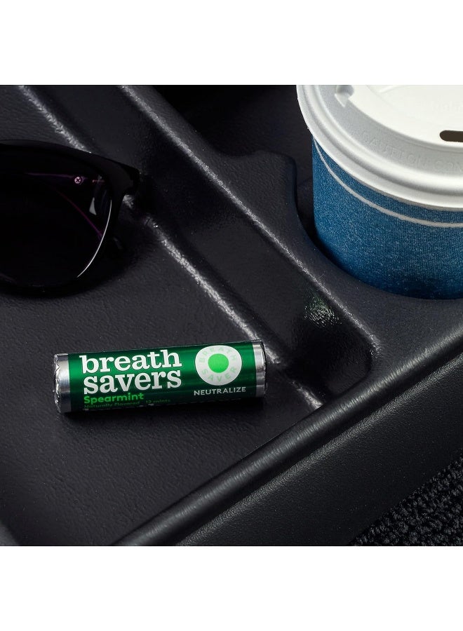 BREATH SAVERS Sugar Free Mints, Spearmint, 0.75 Ounce Roll (Pack of 24) - Image 5